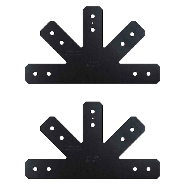 Simpson Strong-Tie Outdoor Accents 12: 12 Pitch Black Gable Plate for 4X, APVGP1212-4-2PK - main